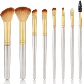 Professional Makeup Brushes Set Super Soft Blush Brush Foundation Concealer Eyeshadow  Eyelashes Beauty MakeUp Brush Cosmetic (Color: 8-champagne)